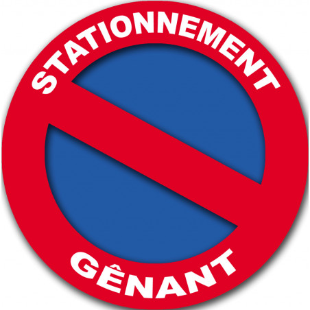 stationnement gênant - 20cm - Sticker/autocollant