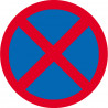 signalétique arrêt interdit - 15cm - Sticker/autocollant