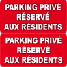 stationnement réservé aux résidents - 2x10 cm - Sticker/autocollant