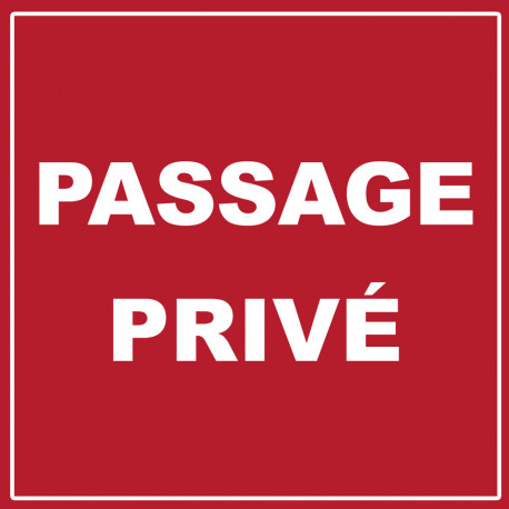 passage privé - 10cm - Sticker/autocollant