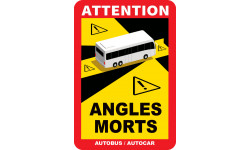 Angles morts car - 17x25cm - Sticker/autocollant