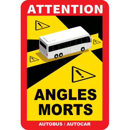 Angles morts car - 17x25cm - Sticker/autocollant