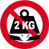 charge maximum 2 KG - 10cm - Sticker/autocollant