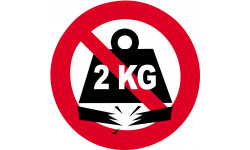 charge maximum 2 KG - 15cm - Sticker/autocollant