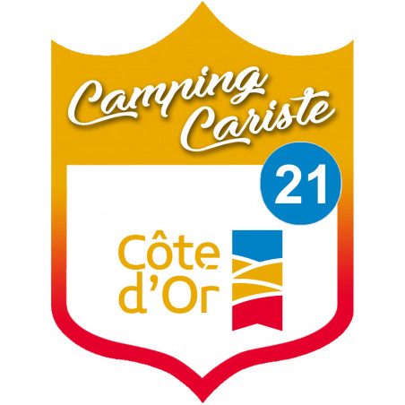 Campingcariste Côte d'or 21 - 20x15cm - Sticker/autocollant