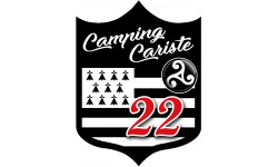 blason camping Breton 22 - 15x11.2cm - Sticker/autocollant