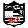 campingcariste BZH - 20x15cm - Sticker/autocollant