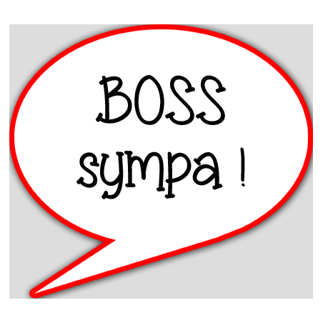 boss sympa - 15x13.5cm - sticker/autocollant