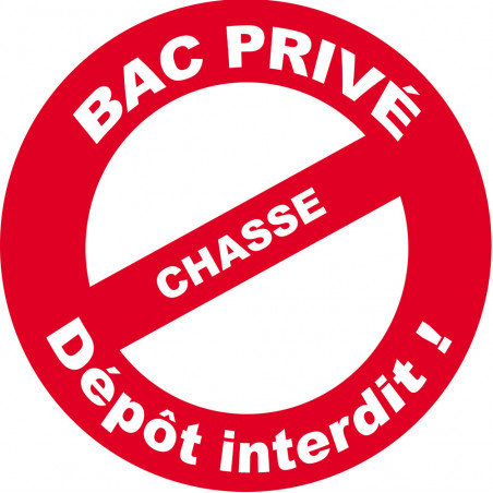 Bac privé équarrissage chasse - 20cm - Sticker/autocollant