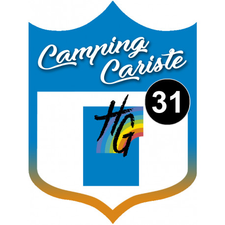 Campingcariste Haute Garonne 31 - 10x7.5cm - Sticker/autocollant