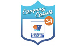 campingcariste Hérault 34 - 10x7.5cm - Sticker/autocollant