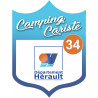 campingcariste Hérault 34 - 20x15cm - Sticker/autocollant