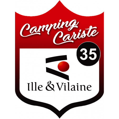 campingcariste Ille et Vilaine 35 - 10x7.5cm - Sticker/autocollant