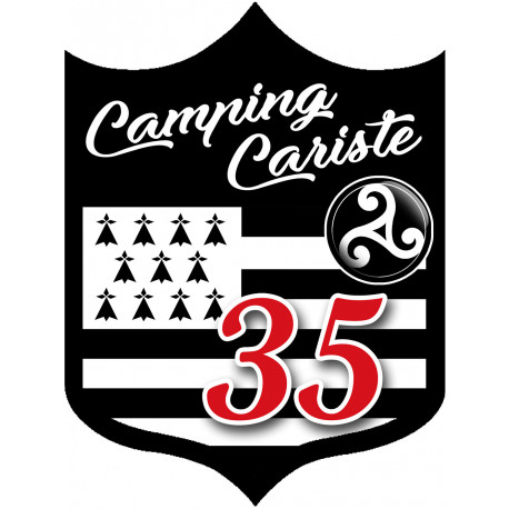 campingcariste 35 - 20x15cm - Sticker/autocollant