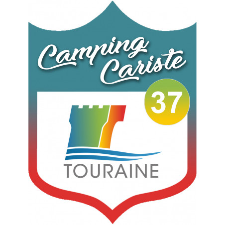 campingcariste Touraine 37 - 10x7.5cm - Sticker/autocollant