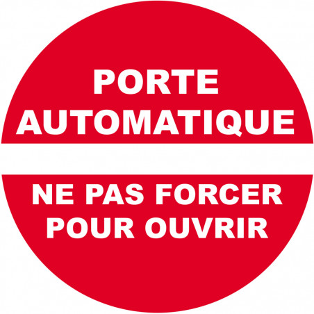 porte automatique ne pas forcer - 20cm - Sticker/autocollant