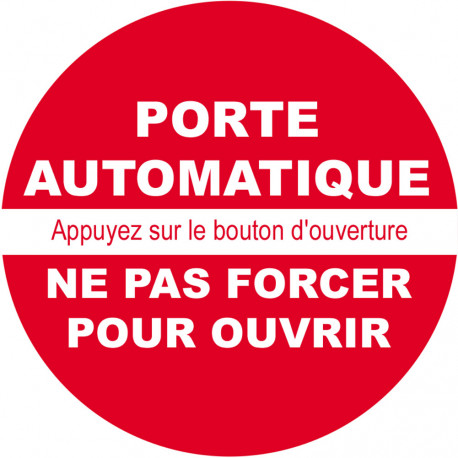 porte automatique ne pas forcer - 5cm - Sticker/autocollant