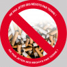 NE PAS JETER SES MEGOTS  ! - 10cm - Sticker/autocollant