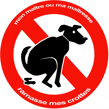 crottes de chiens - 15cm - Sticker/autocollant