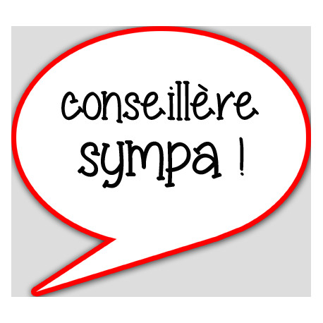 conseillère sympa - 10x9cm - sticker/autocollant