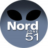 Nord zone 51 - 15cm - Sticker/autocollant