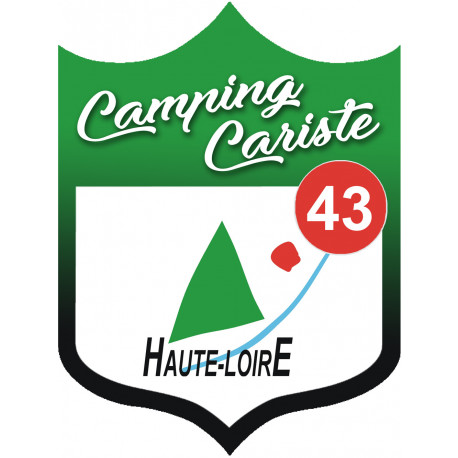 campingcariste Haute Loire 43 - 10x7.5cm - Sticker/autocollant