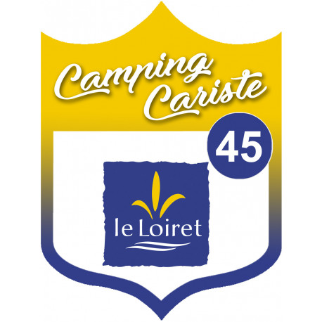 campingcariste Loiret 45 - 15x11.2cm - Sticker/autocollant