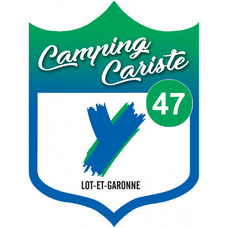 campingcariste Lot et Garonne 47 - 10x7.5cm - Sticker/autocollant