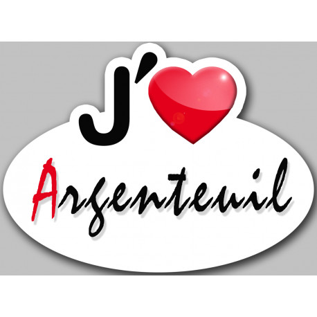 j'aime Argenteuil - 15x11cm - Sticker/autocollant