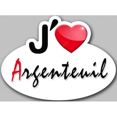 j'aime Argenteuil - 15x11cm - Sticker/autocollant