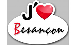 j'aime Besançon - 15x11cm - Sticker/autocollant