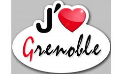 j'aime Grenoble - 15x11cm - Sticker/autocollant