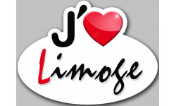 j'aime Limoge - 15x11cm - Sticker/autocollant