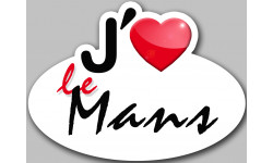 j'aime le Mans - 15x11cm - Sticker/autocollant