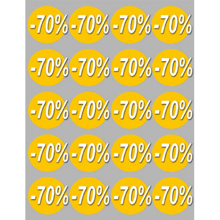 Soldes remise 70% (20 fois 5cm)  - Sticker/autocollant