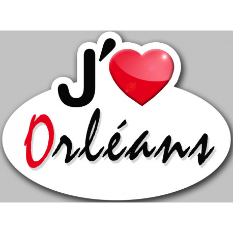 j'aime Orléans - 15x11cm - Sticker/autocollant