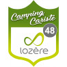 campingcariste Lozère 48 - 10x7.5cm - Sticker/autocollant