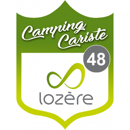 campingcariste Lozère 48 - 20x15cm - Sticker/autocollant