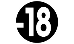 interdit moins 18 ans noir - 10cm - Sticker/autocollant