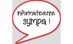 informaticienne sympa - 15x13.5cm - sticker/autocollant