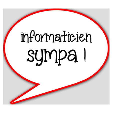 informaticien sympa - 10x9cm - sticker/autocollant