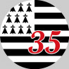 Bretagne 35 - 15cm - Sticker/autocollant