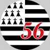 Bretagne 56 - 15cm - Sticker/autocollant