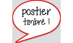 postier timbré - 15x13.5cm - sticker/autocollant