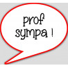 prof sympa - 10x9cm - sticker/autocollant