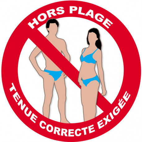 tenue correcte exigée - 20cm - Sticker/autocollant