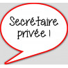 Secrétaire privée - 15x13.5cm - sticker/autocollant