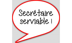 Secrétaire serviable - 10x9cm - sticker/autocollant