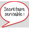 Secrétaire serviable - 10x9cm - sticker/autocollant