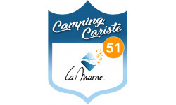 campingcariste La Marne 51 - 10x7,5cm - Sticker/autocollant